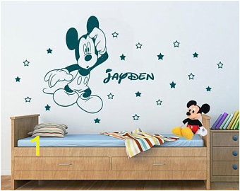 Disney Wall Mural Decal Off Disney Mickey Mouse Personalized Name Wall Art