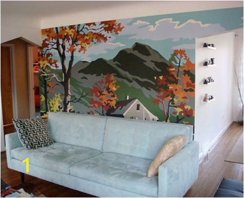 Diy Overhead Projector for Tracing Wall Murals before & after Scott Cheryl S Mural Wall In 2019