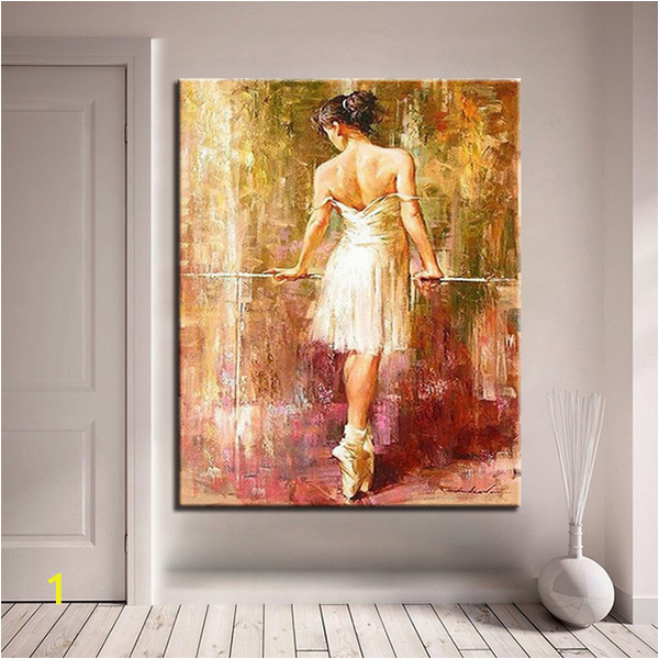 Diy Paint by Number Wall Murals 2019 Diy Digit Oil Painting by Numbers Handpainted Ballet Dancer Coloring Canvas Home Living Room Unique Decor Wall Art From Watchsaler