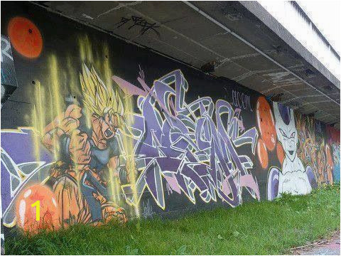 Dragon Ball Wall Mural Dbz Street Art
