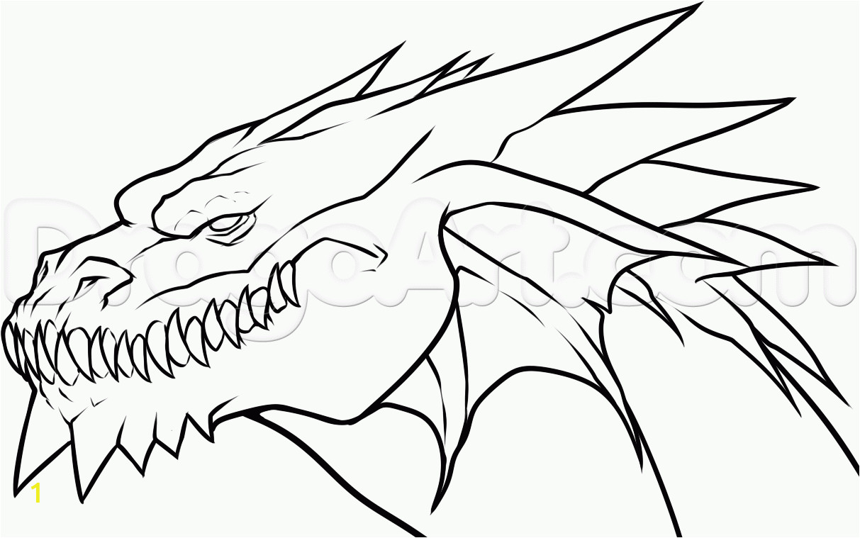 old dragon head coloring pages