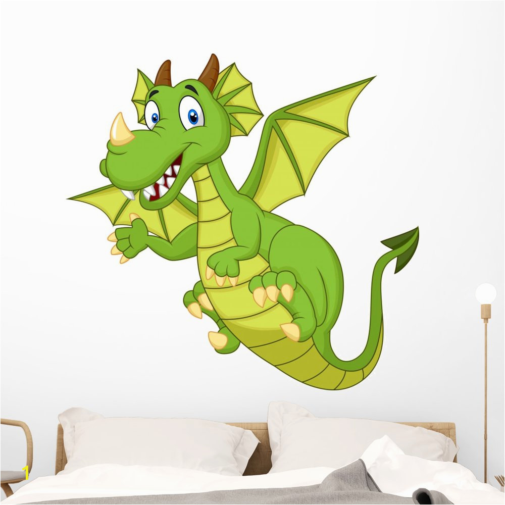 Dragon Wall Stickers Murals Amazon Wallmonkeys Cute Cartoon Dragon Wall Decal Peel