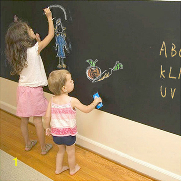 Drawing Murals On Wall Vinyl Chalkboard Wall Stickers Removable Blackboard Self Adhesive Blackboard Draw Mural Decals Art Chalkboard Great Gift for Kid Wall Mural Sticker