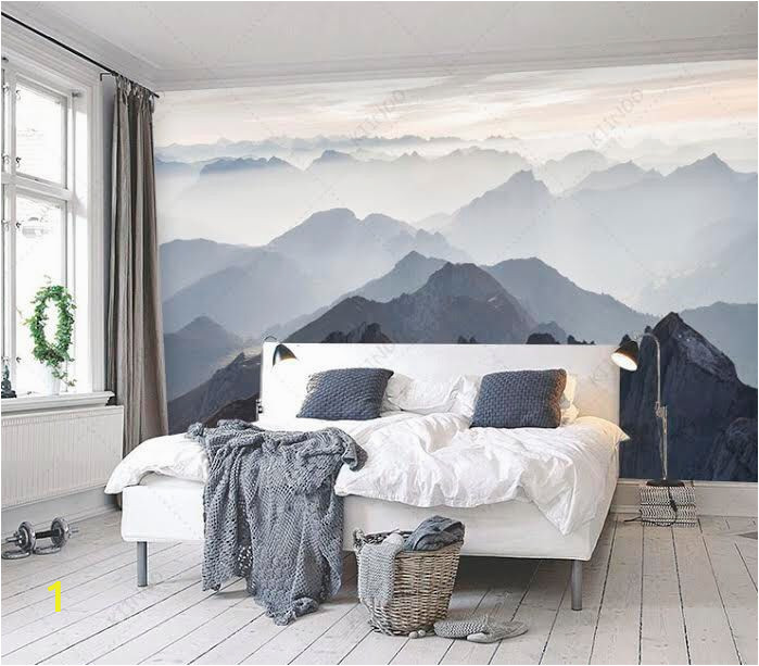 Earth Rising Wall Mural Mystische Berge Wandbild Misty Mountain Schatten