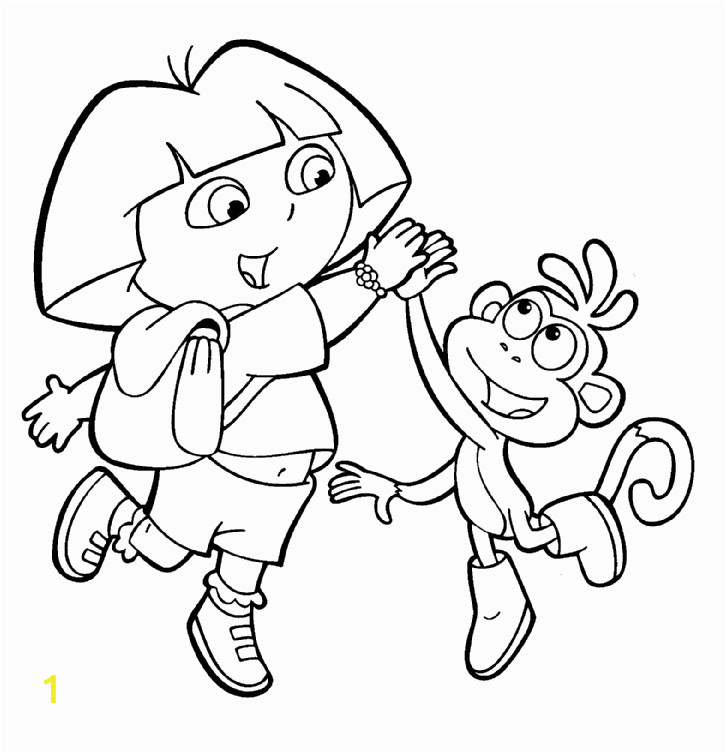 Easter Dora Coloring Pages Free Printable Dora the Explorer Coloring Pages for Kids