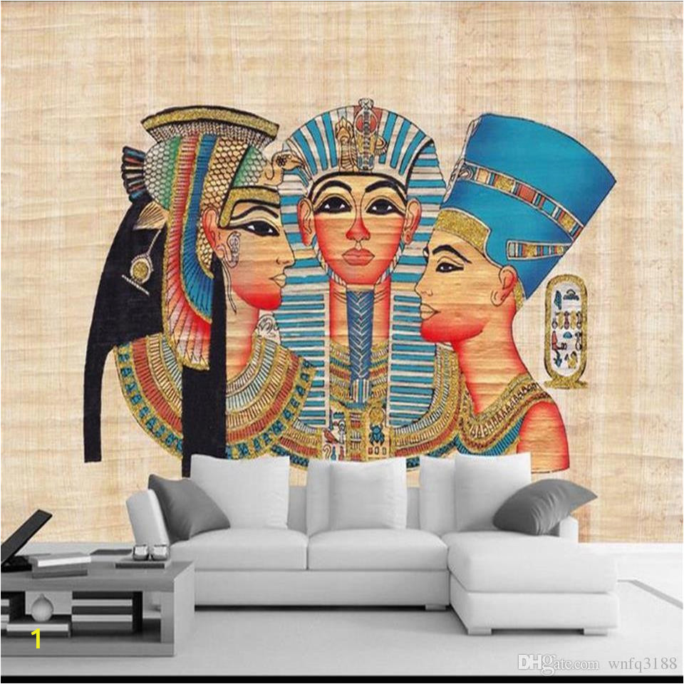 Egyptian themed Wall Murals Custom Size 3d Wallpaper Living Room Bed Room Mural Ancient Egyptian Pharaoh 3d Picture sofa Tv Backdrop Wallpaper Non Woven Sticker H Wallpaper