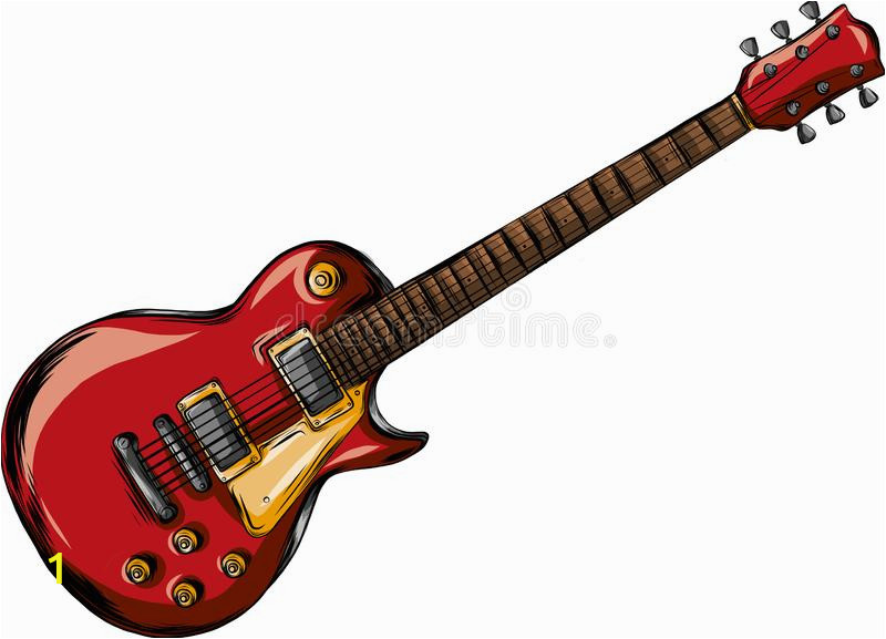 electric guitar flat vector illustration rock music instrument electric guitar flat vector illustration instrument