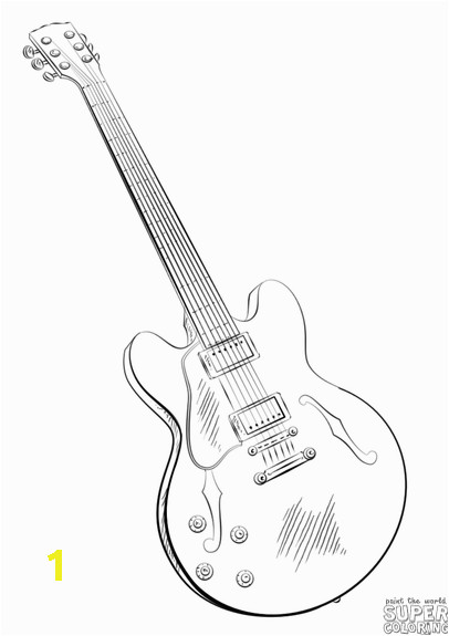 Electric Guitar Coloring Page How to Draw An Electric Guitar
