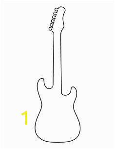 Electric Guitar Coloring Page Image Result for Acoustic Guitar Cake Template