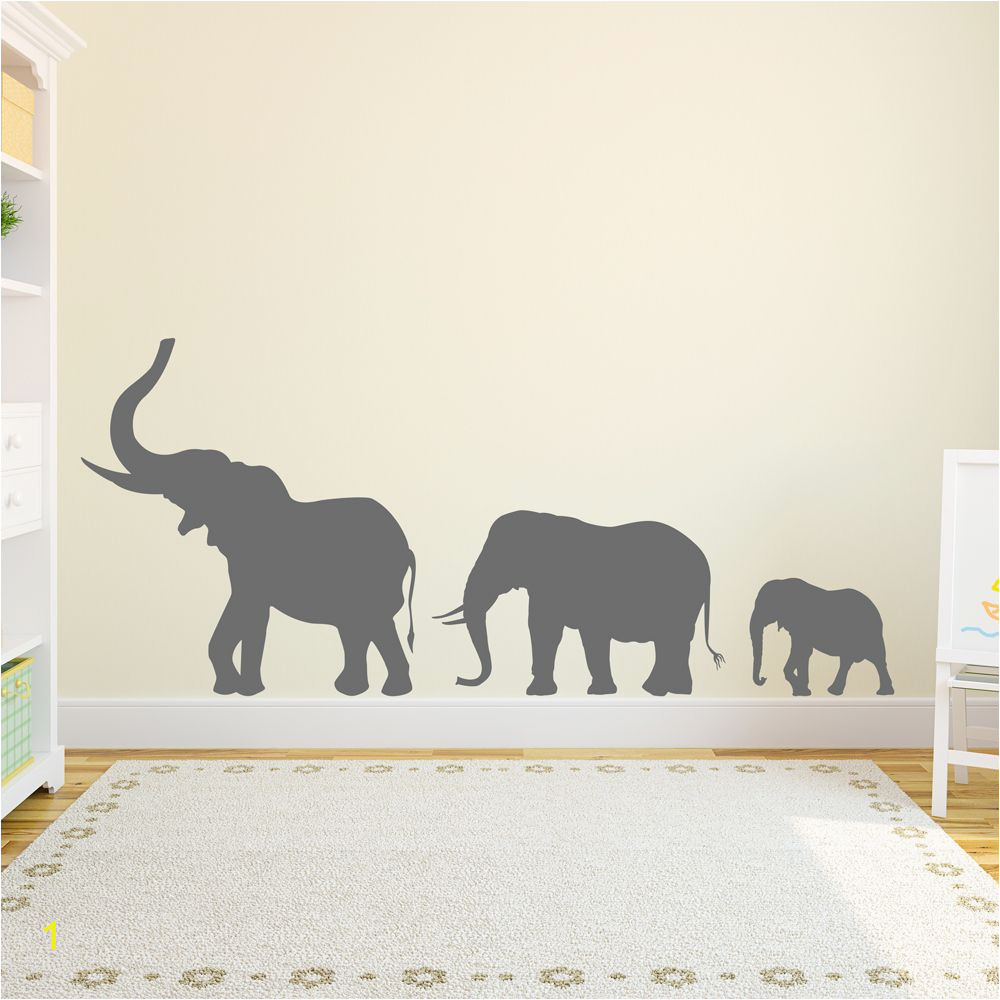 Elephants On the Wall Murals Marching Elephants Wall Decal