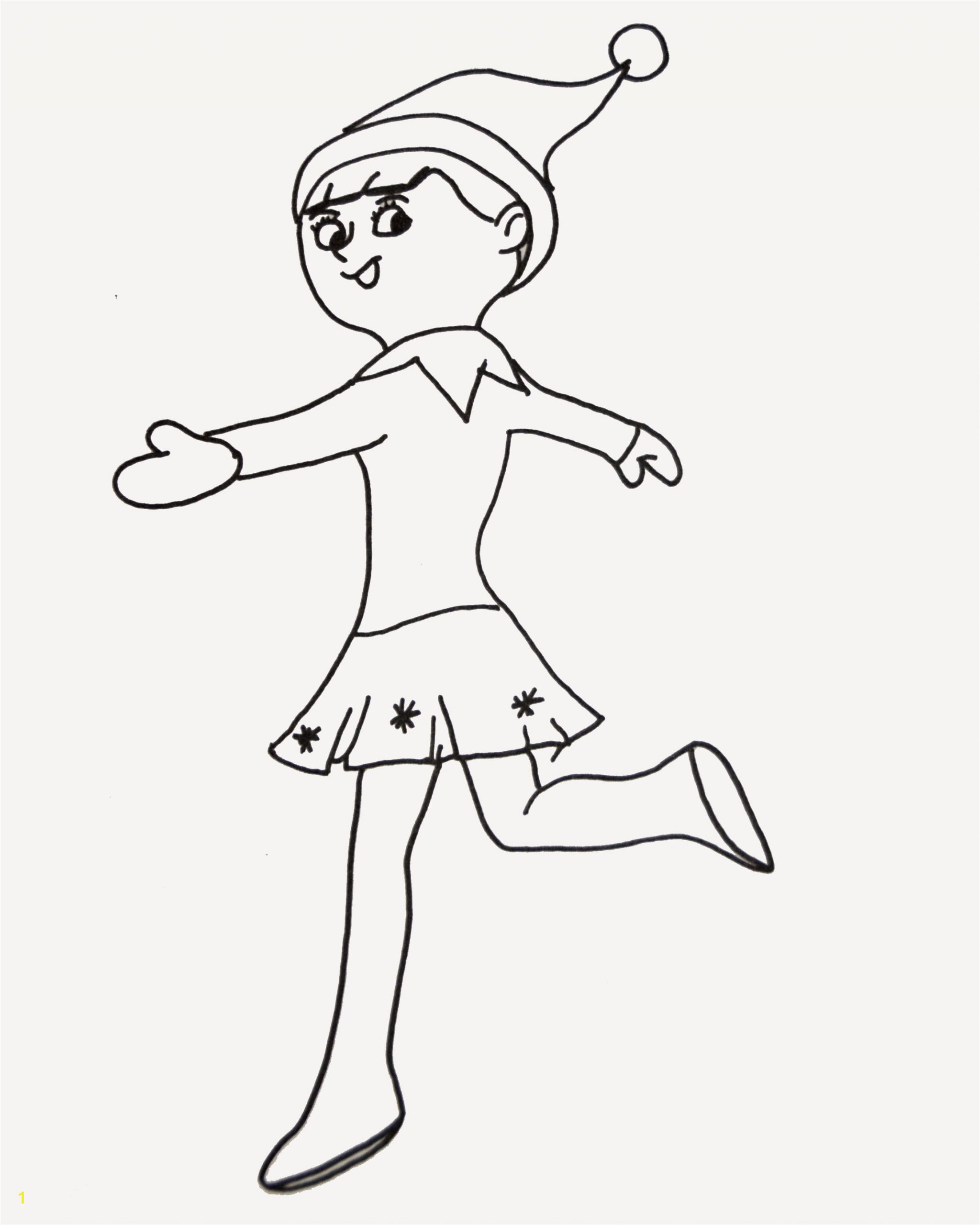 Elf On the Shelf Coloring Pages Girl Girl Elf the Shelf Coloring Pages Christmas Coloring Pages