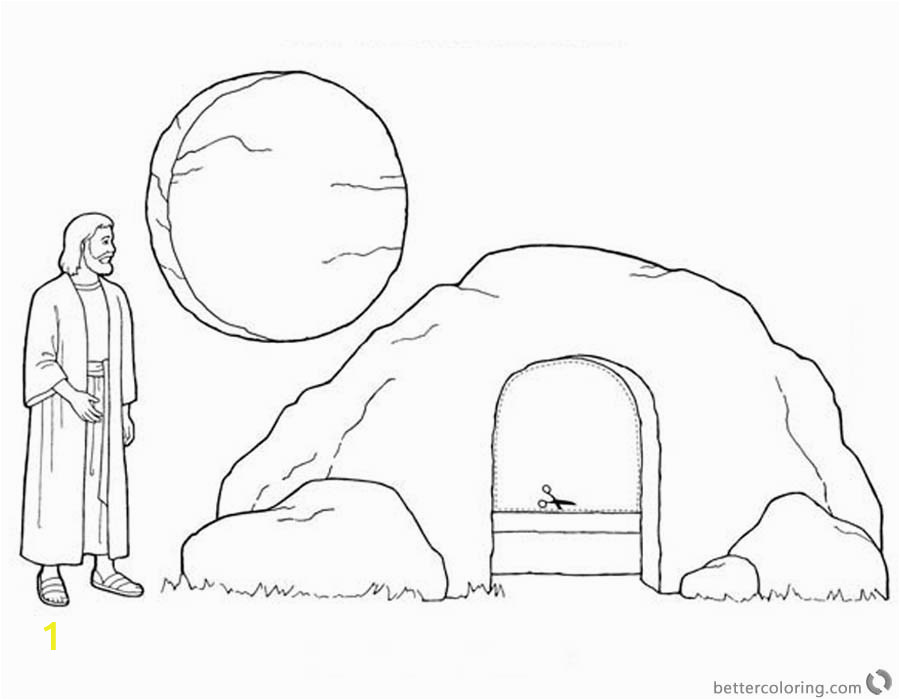 Empty tomb Coloring Page Jesus Empty tomb Coloring Pages at Getdrawings
