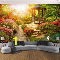 English Garden Wall Murals Custom Mural Wallpaper 3d Stereo Sunshine Garden Scenery Wall Painting Living Room Bedroom Home Decor Wall Papers for Walls 3 D