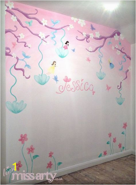 Fairy Wall Murals Uk Fairy and butterfly Wall Mural Designed Hand Painted for