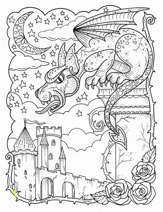 Fantasy Adult Coloring Pages Fantasy Digital Download Printable Book Adult Coloring