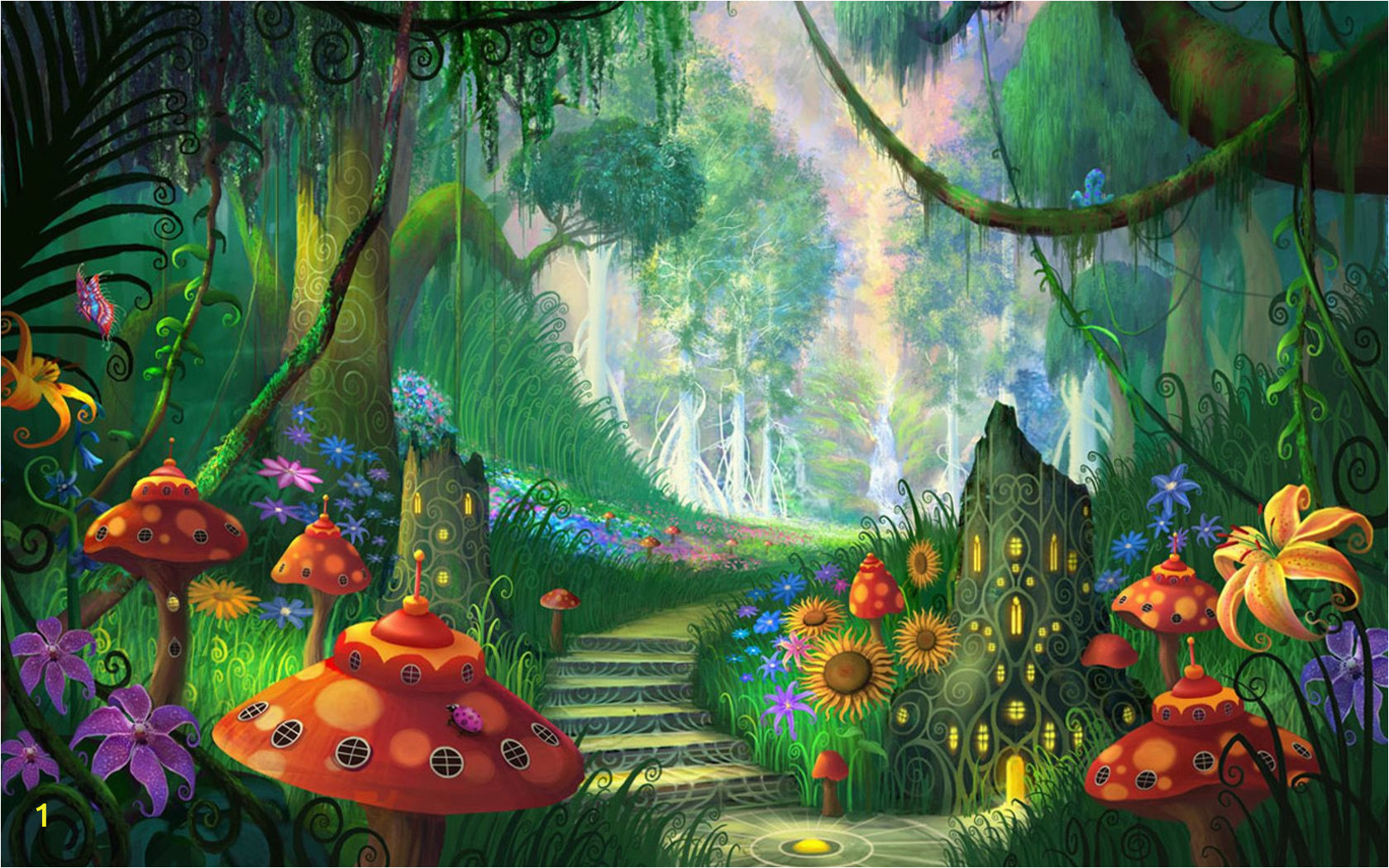 Fantasy forest Wall Mural Pin by Dorota ZajÄc On Plakaty