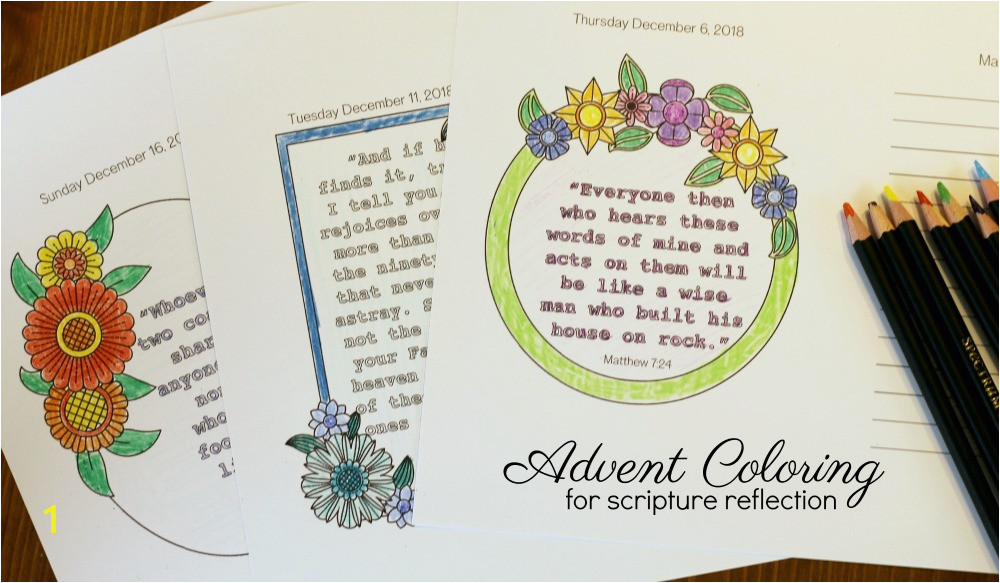 Advent Coloring for Scripture Reflection