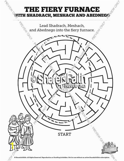 Fiery Furnace Coloring Page Print the Fiery Furnace Daniel Praying Coloring Page