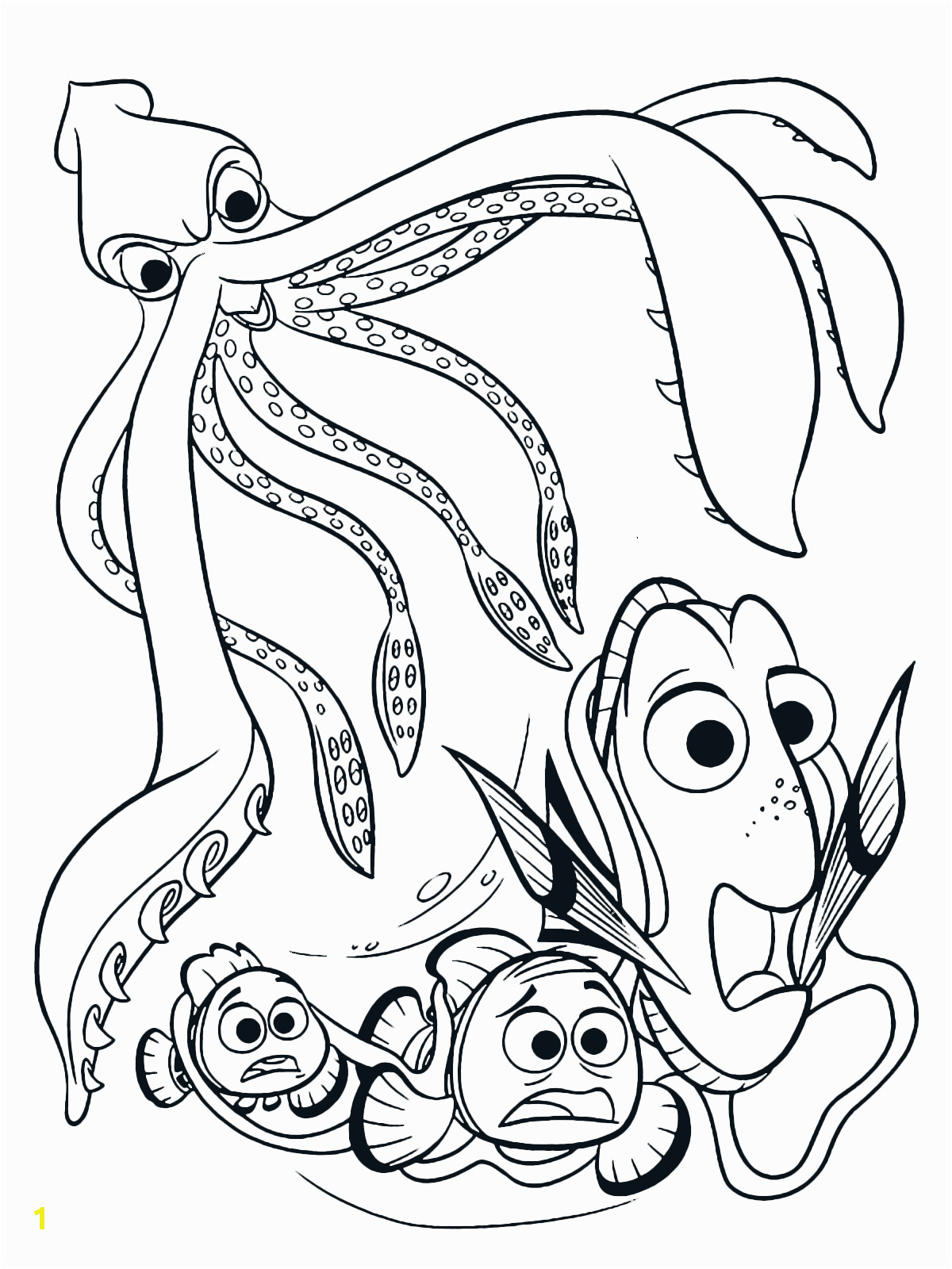 finding dory coloring page marlin and nemo are tremendous pages