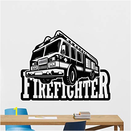 Fire Truck Wall Murals Amazon Fire Truck Wall Decal Fire Engine Vinyl Sticker