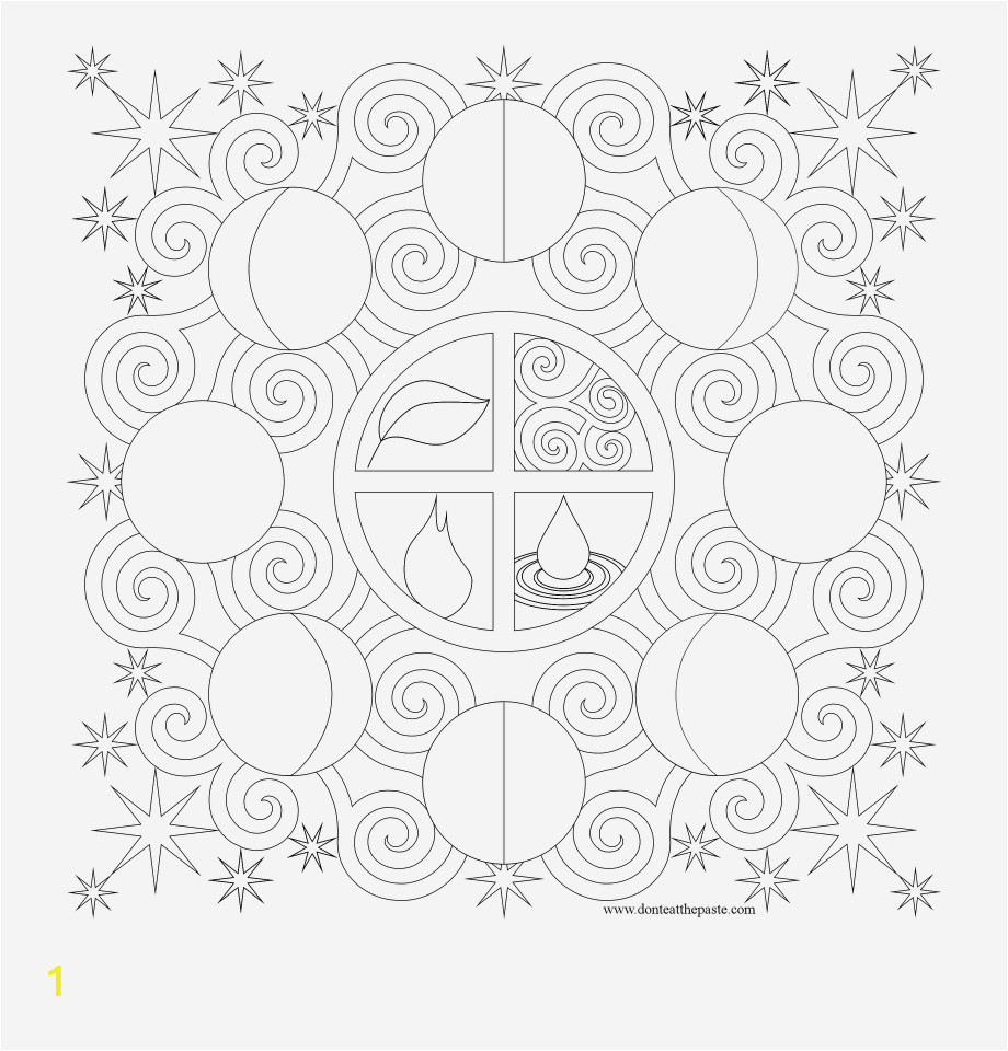 256 phases of the moon coloring pages for kids