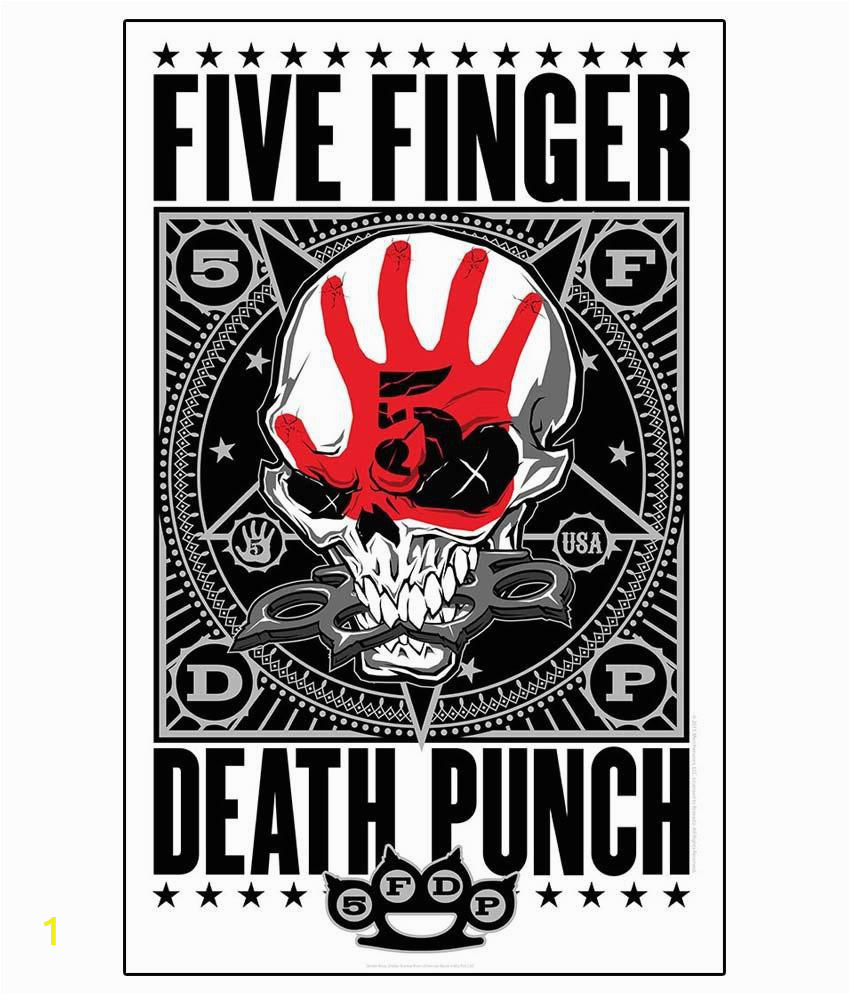 Five Finger Death Punch Coloring Pages Bravado Five Finger Death Punch Printed Poster Buy Bravado
