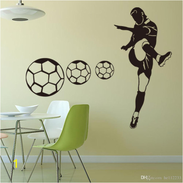 Football Wall Mural Wallpaper Football Sports Wall Stickers Wallpapers Waterproof Pvc Wall Decals Murals Can Be Removable Self Adhesive Boy Bedroom Background Decoration Stickers
