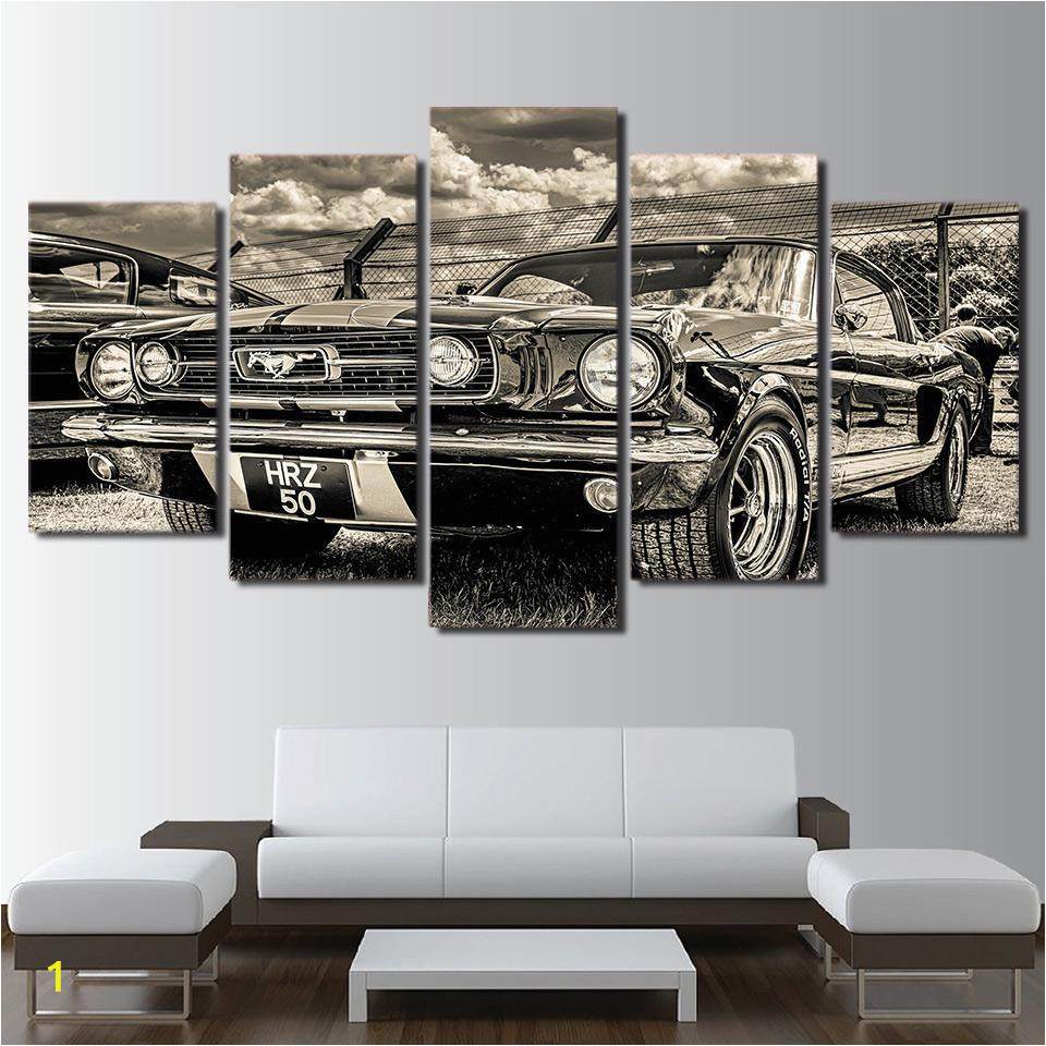 Ford Mustang Wall Mural 1965 ford Mustang 5 Panel Canvas Print Wall Art In 2019