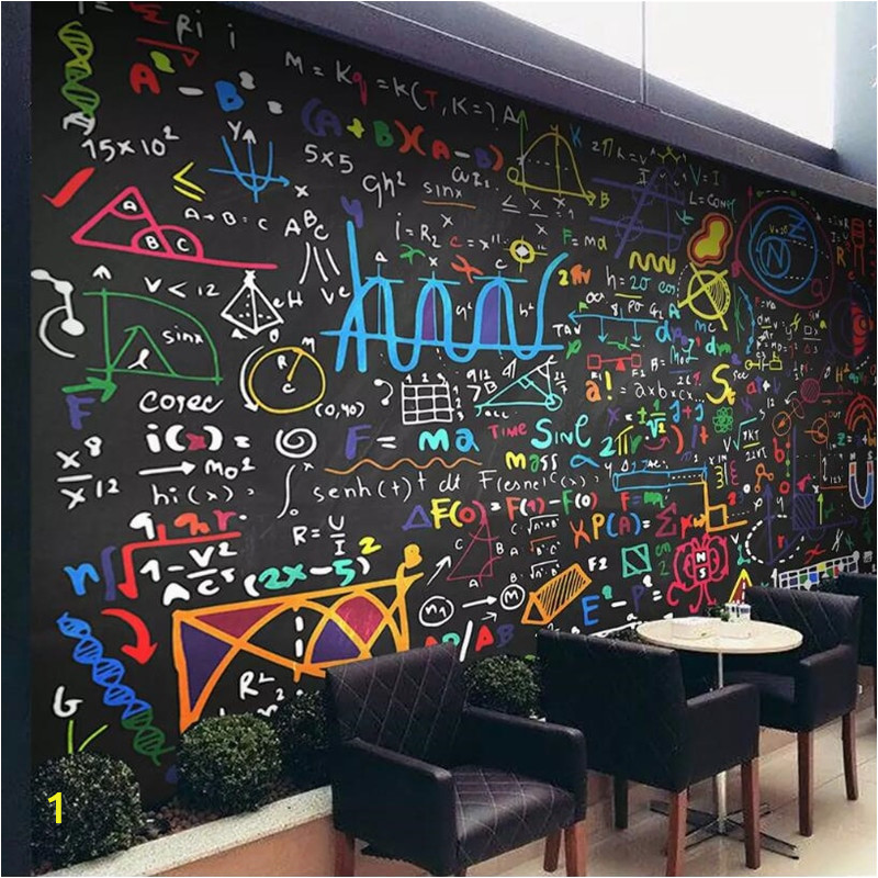 Formula One Wall Murals Us $8 84 Off Color Chalk Math formula Blackboard Background Wall Professional Making Mural Custom Photo Wallpaper In Fabric & Textile