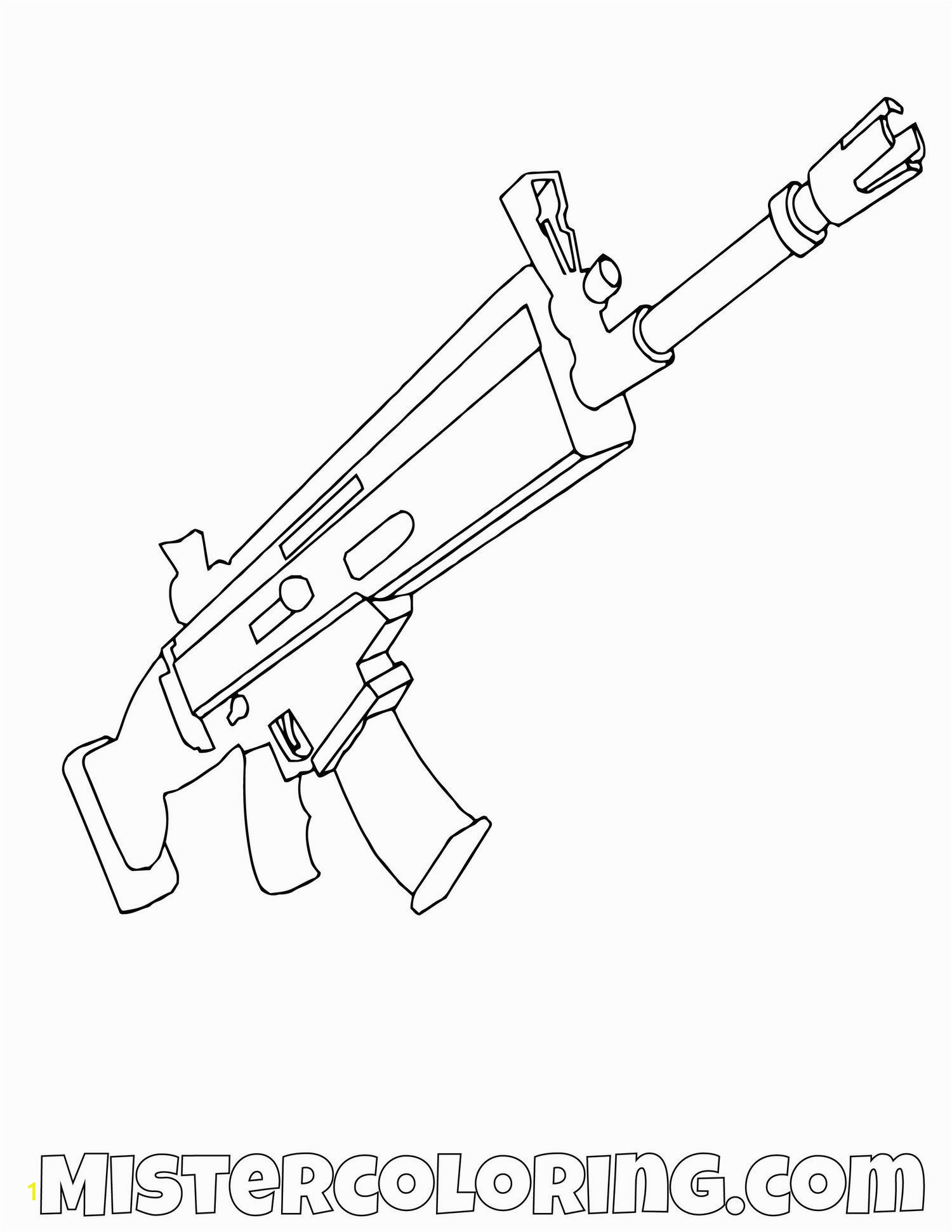 Fortnite Scar Coloring Page Scar fortnite Coloring Page