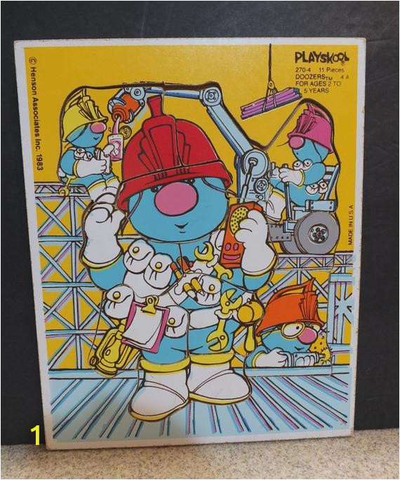 Fraggle Rock Coloring Pages Playskool Fraggle Rock Doozers Wooden Tray Puzzle 1983 Playskool Milton Bradley Puzzles