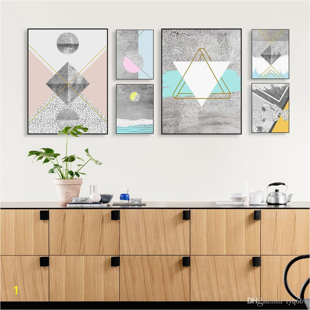 Frame Mural On Wall 2019 Modern nordic Abstract Geometric Texture Shape Big Wall Art Print Poster Canvas No Frame Living Room Home Decor Picture Painting From Lyq669