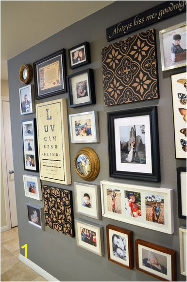 Frame Mural On Wall Great Photo Collage Gray Wall Color Belle Maison Personal