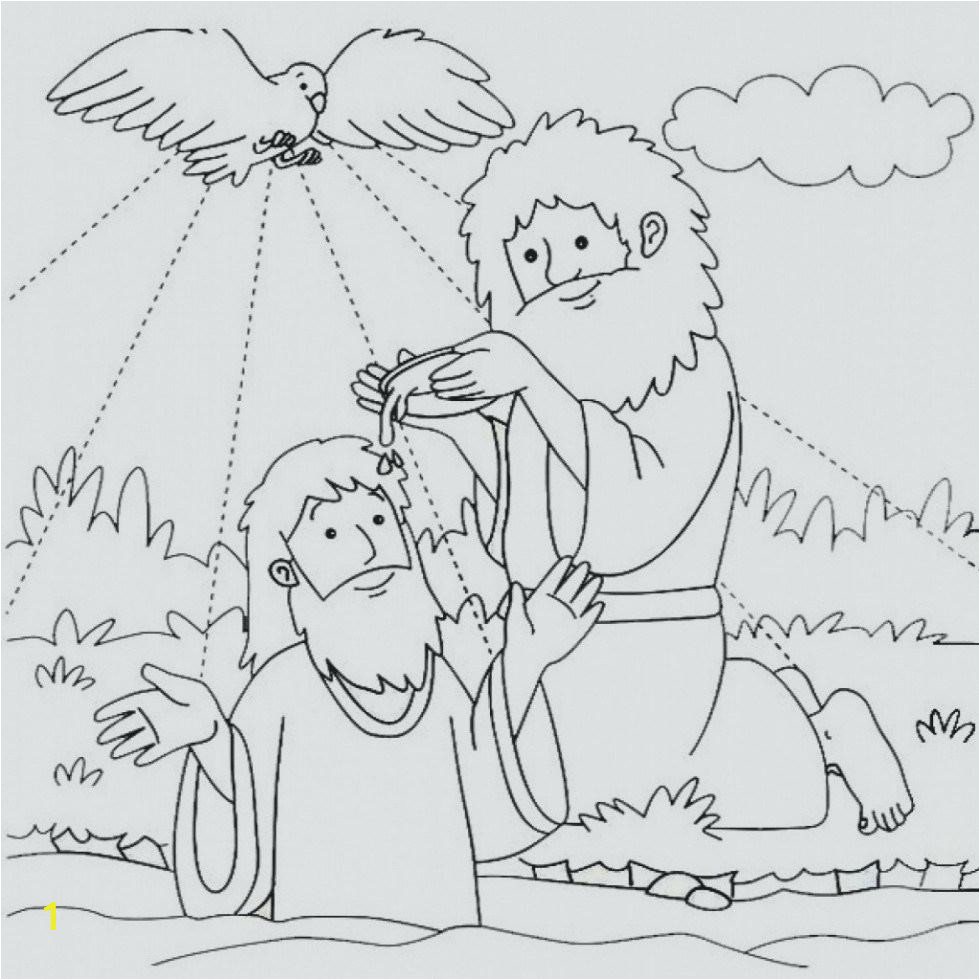 Free Coloring Pages Of Jesus Being Baptized Coloring Page for Kids Staggering Jesus Baptism Coloring