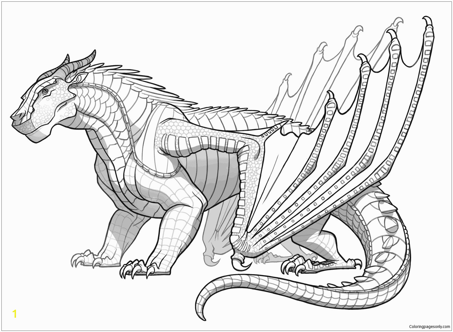 Free Dragon Coloring Pages for Kids Awesome Mudwing Dragon Coloring Page Free Coloring Pages