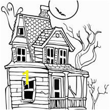 Free Halloween Haunted House Coloring Pages Spooky Halloween Day House Coloring Page