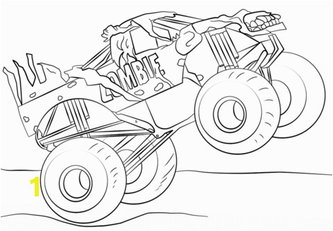 Free Monster Truck Coloring Pages Zombie Monster Truck Coloring Page