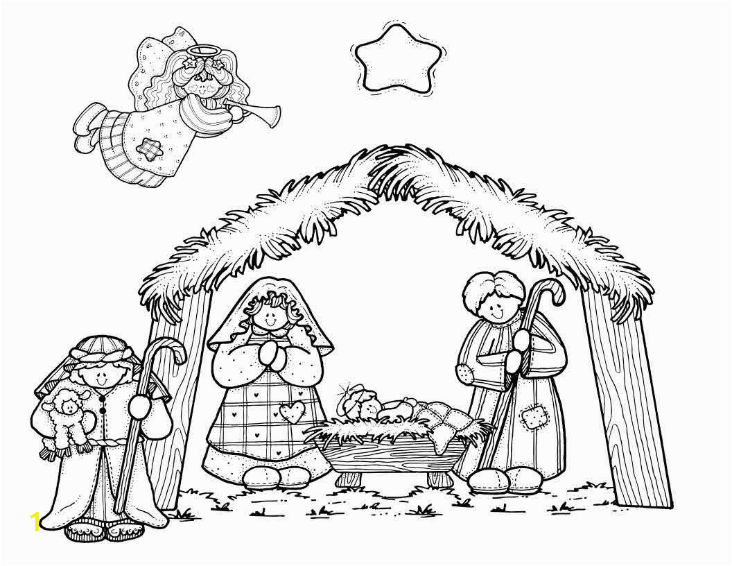 Free Nativity Coloring Pages Manger Line Drawing Google Search