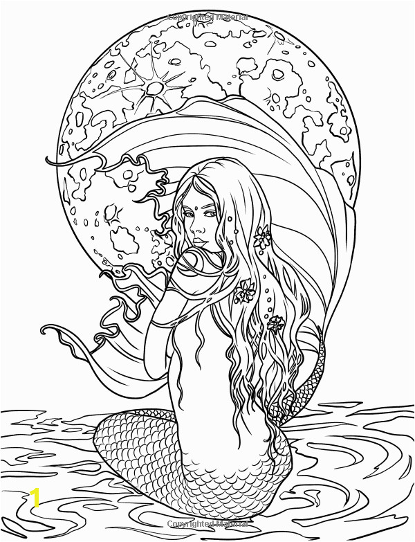 Free Ocean Coloring Pages Mermaid Myth Mythical Mystical Legend Mermaids Siren Fantasy