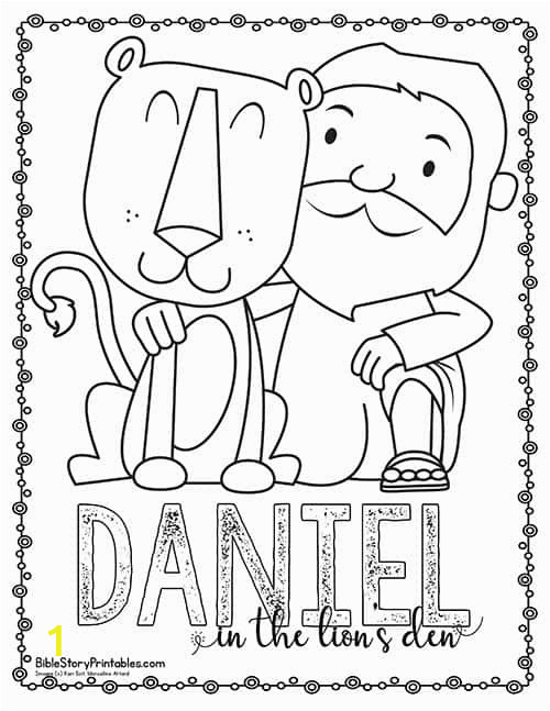 Daniel And Lions Den Coloring Page Preschool Coloring Pages