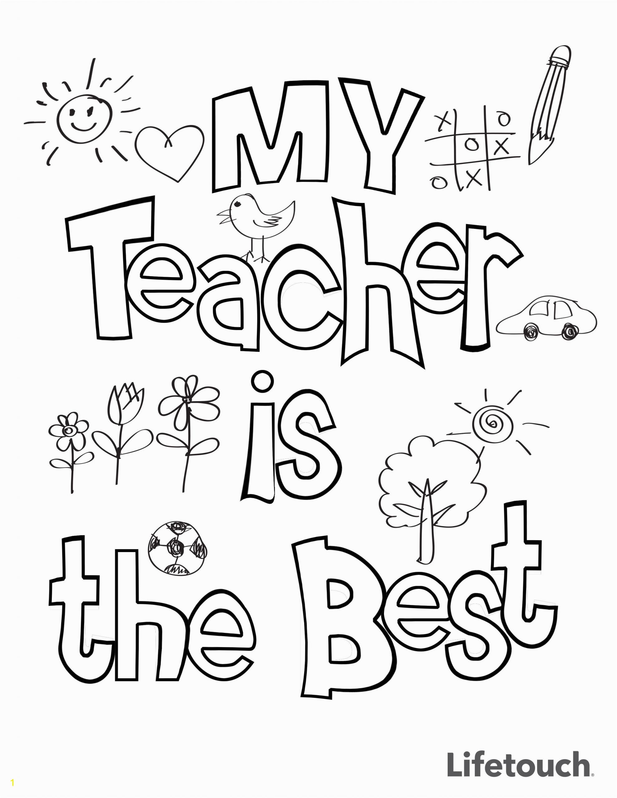 Free Printable Coloring Pages for Teachers Teacher Appreciation Coloring Sheet