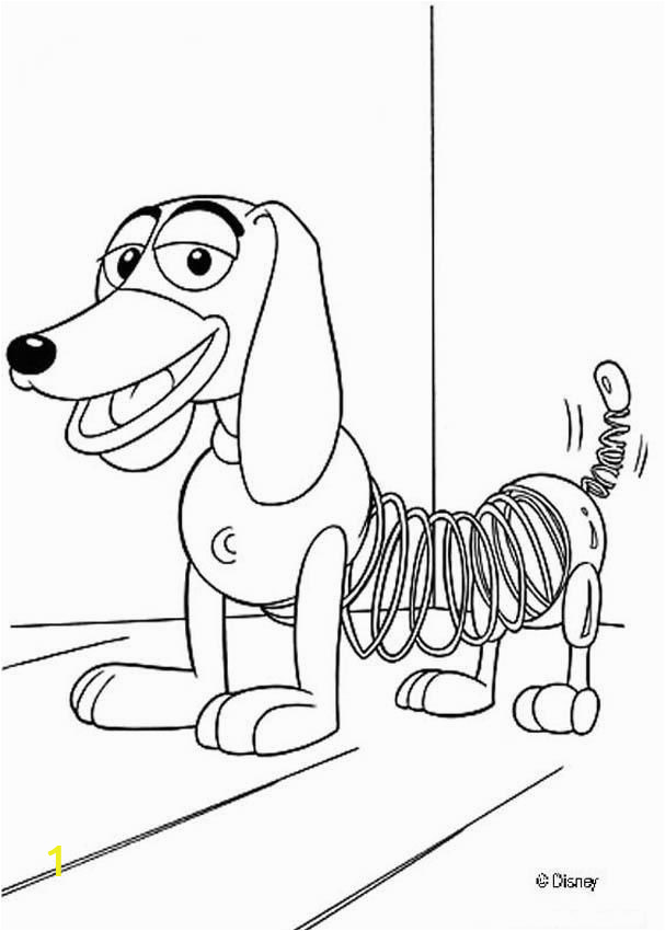 Free Printable toy Story Coloring Pages Slinky Dog Coloring Page