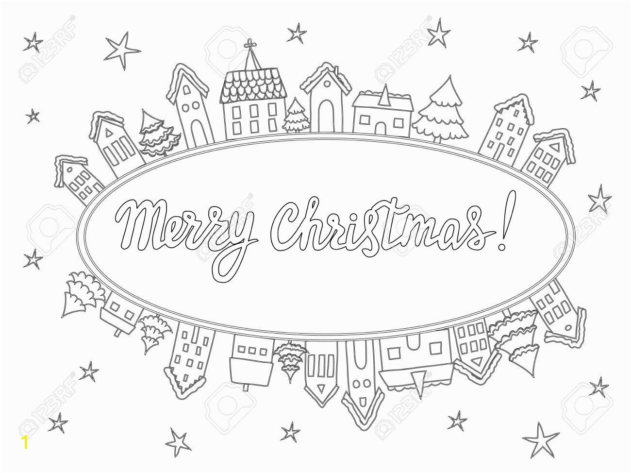 template for coloring pages christmas cards invitations backgrounds in black and white with handwrit