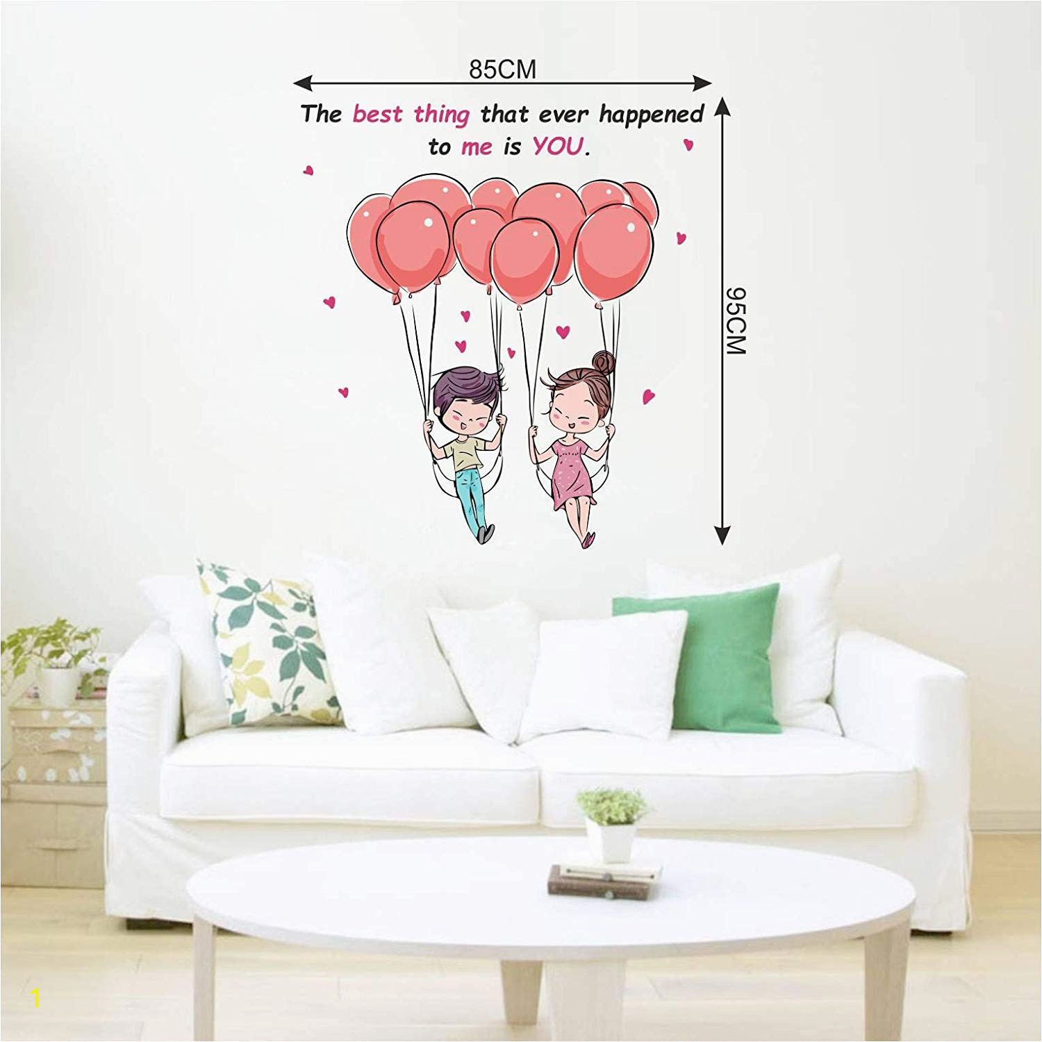 French Door Wall Murals Buy Decal O Decal Wall Decals Couple Flying with Balloons