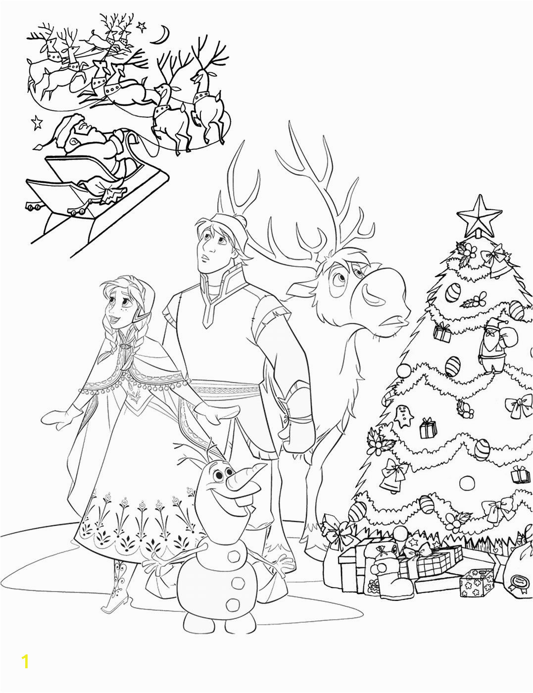 Frozen Christmas Coloring Pages Frozen Christmas Coloring Pages