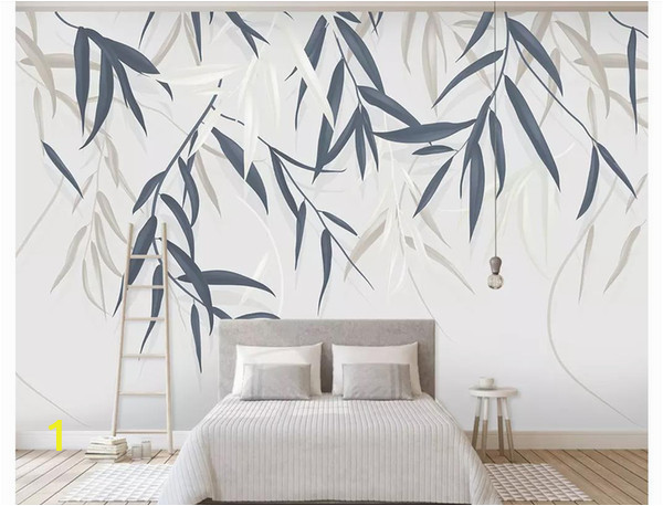 Full Wall Photo Murals 3d Wall Murals Wallpaper Custom Picture Mural Wall Paper Minimalistic Hand Drawn Vintage Leaf Plant Flower Tv Background Wall Home Decor Wallpaper Hd