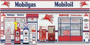 Garage Scene Wall Murals Details About Mobil Gas Station Scene Pegasus Wall Mural Sign Banner Garage Art 10 X 20