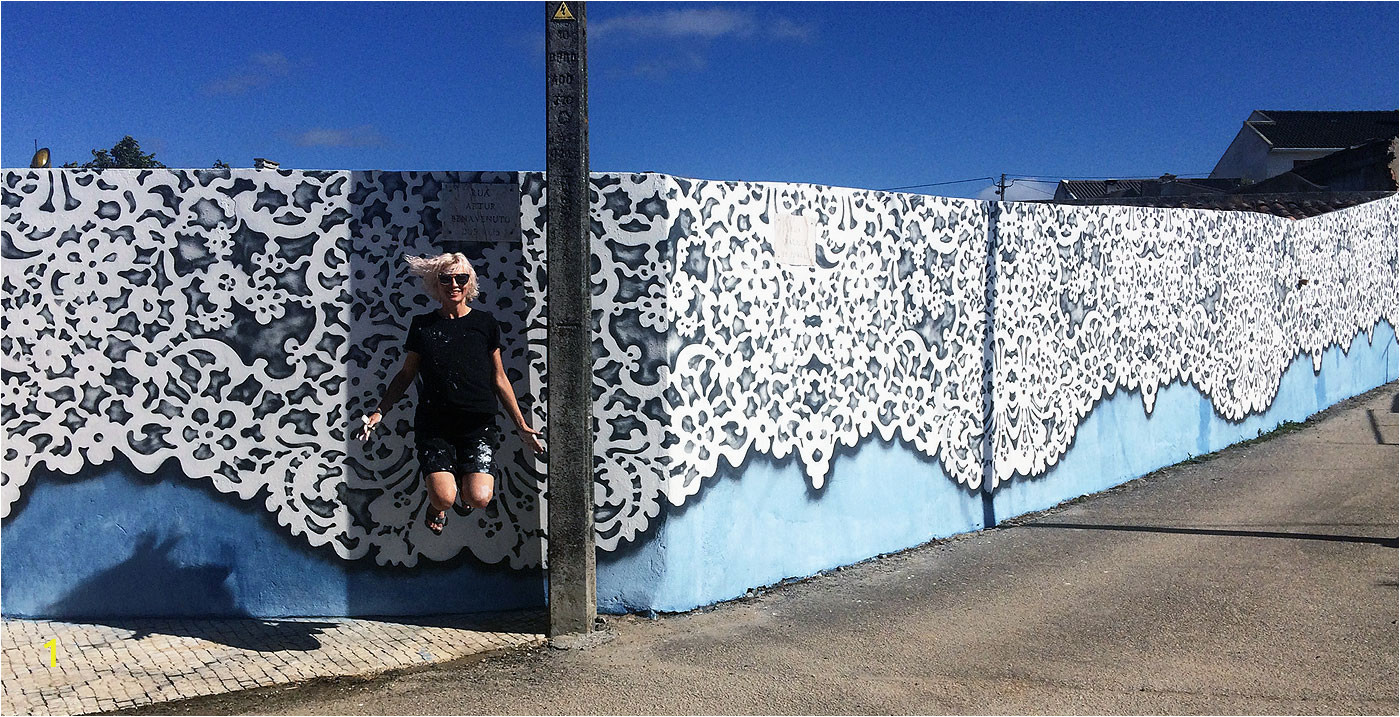 Gathering Place Wall Mural Nespoon Turns Lace Into Street Art