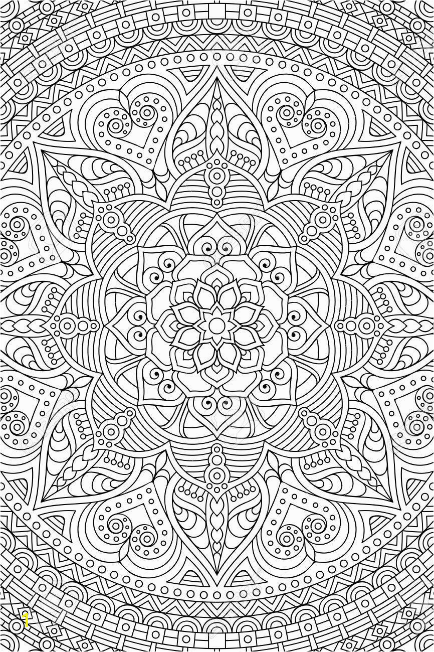 ornament beautiful card with mandala geometric circle element made in vector coloring page