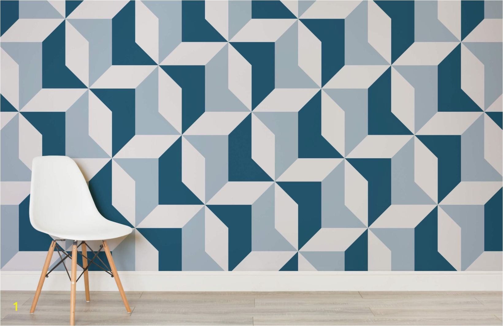 Geometric Wall Murals Uk Blue Geometric Wallpaper Abstract Design